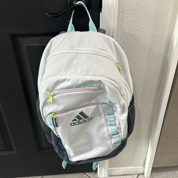 adidas Excel 6 Backpack- White/Purple - Picture 3 of 7
